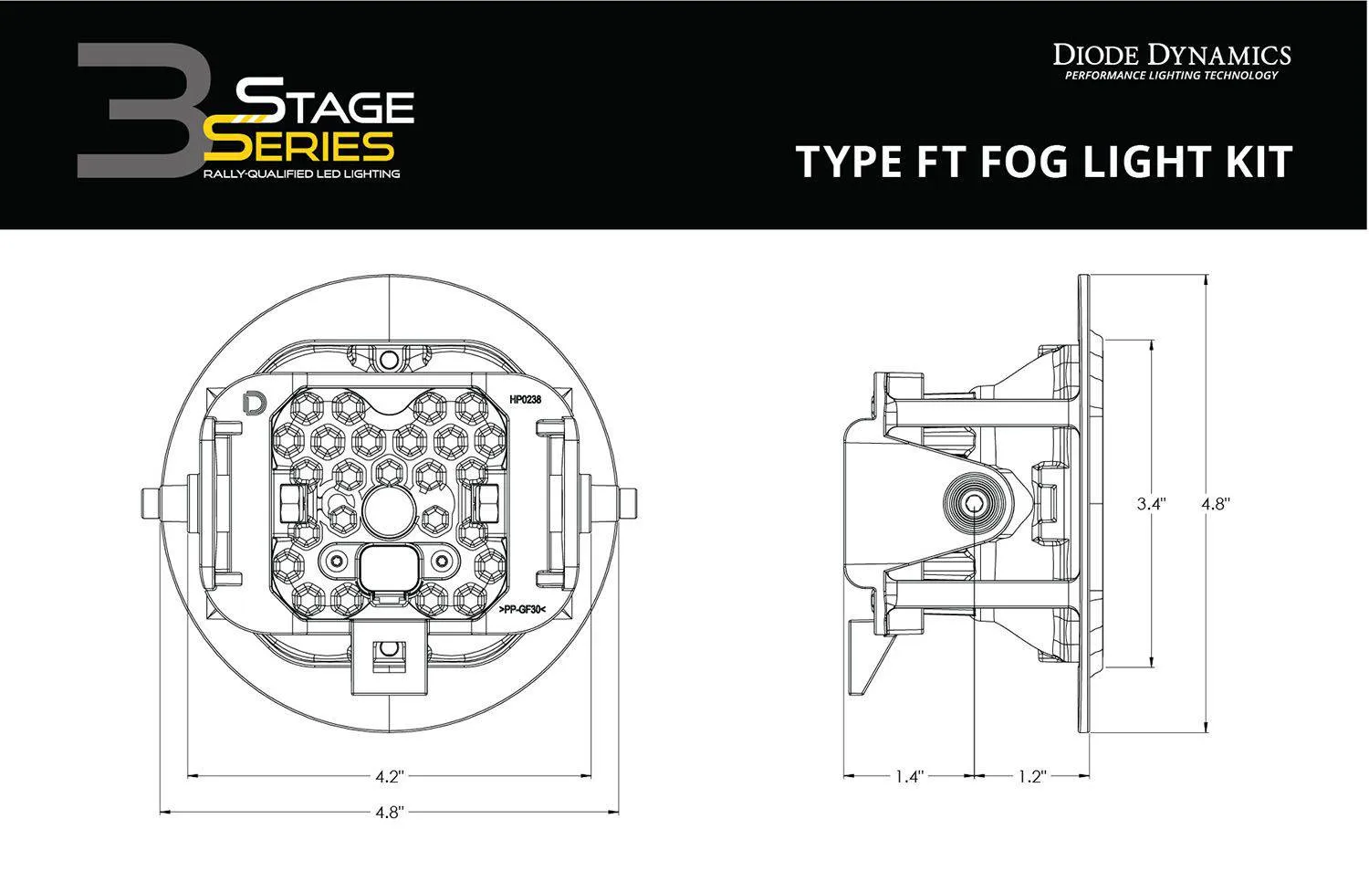 Diode Dynamics SS3 LED Fog Light Kit | 2005-2011 Toyota Tacoma