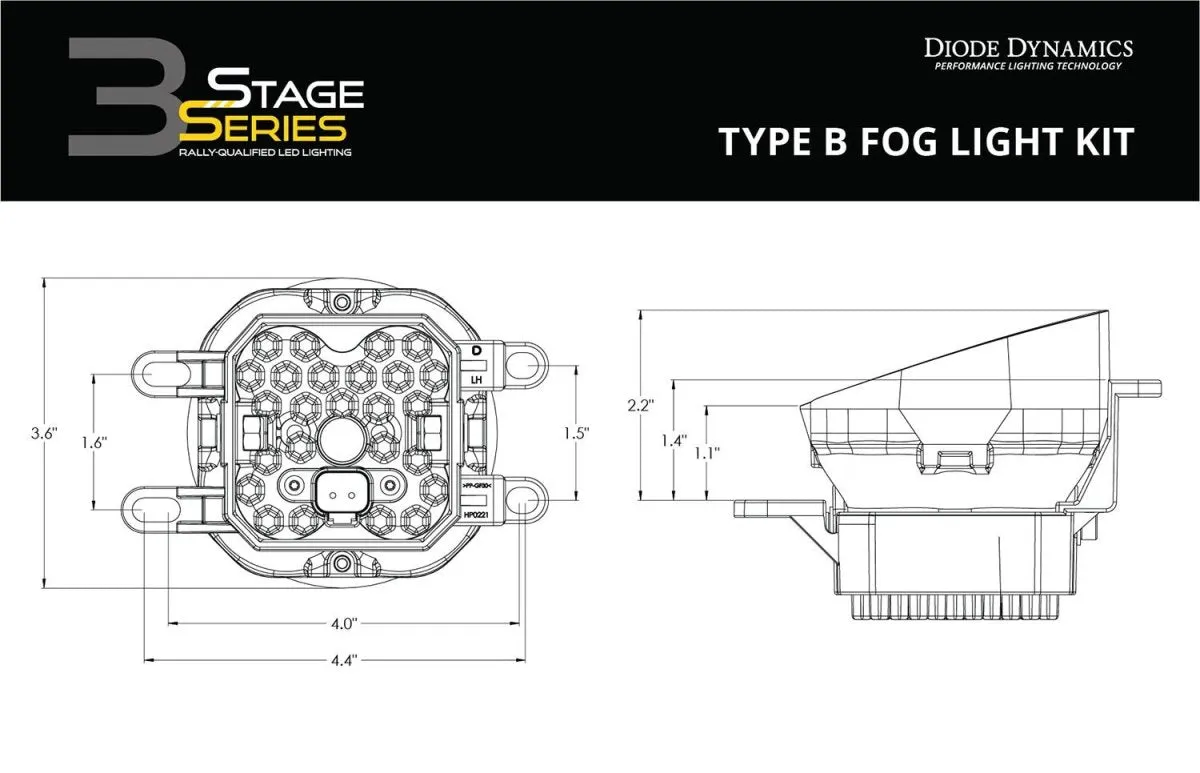 Diode Dynamics SS3 LED Fog Light Kit for Toyota Tacoma (2016-2023)