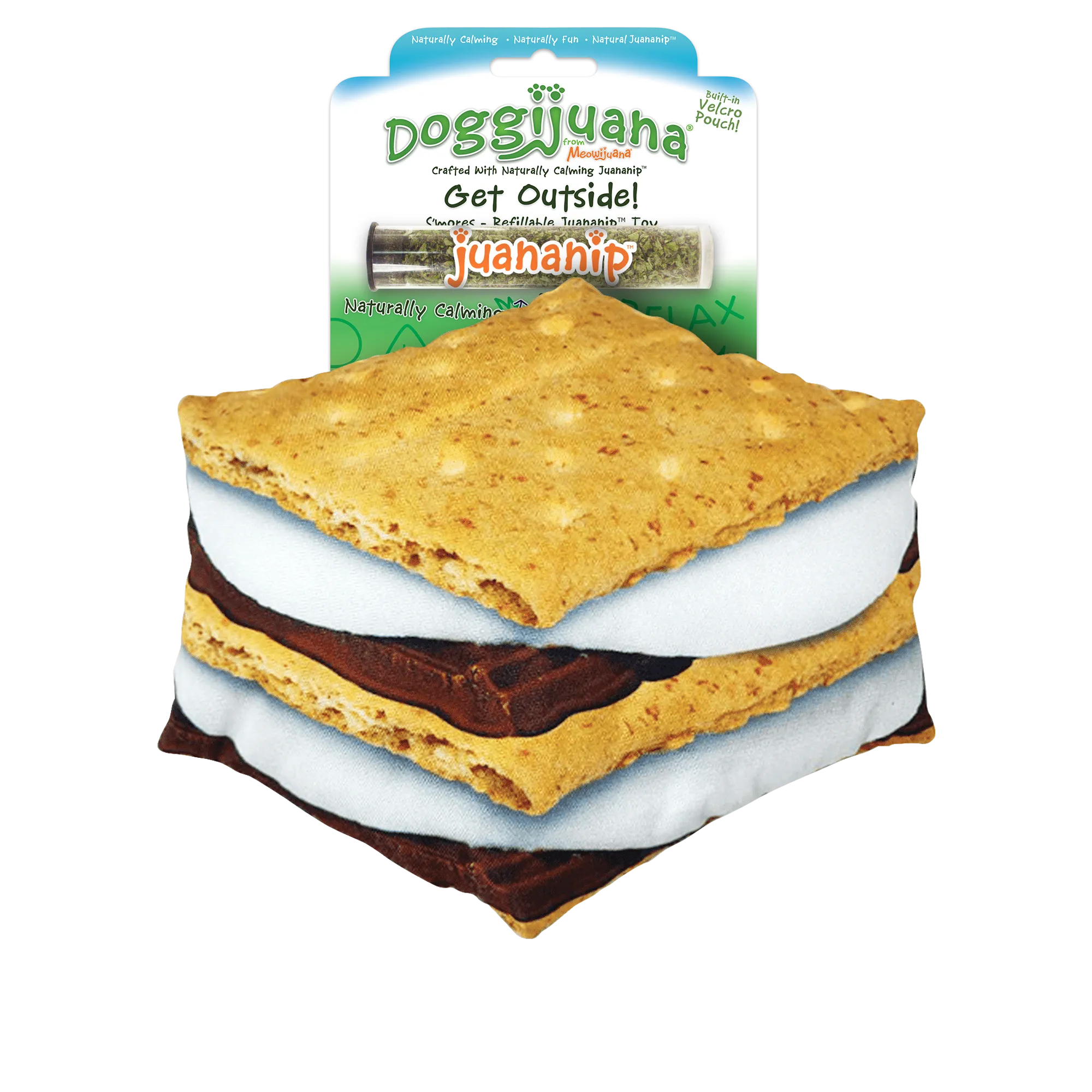 Doggijuana Get Outside Refillable S'mores Dogginip Toy by SmarterPaw