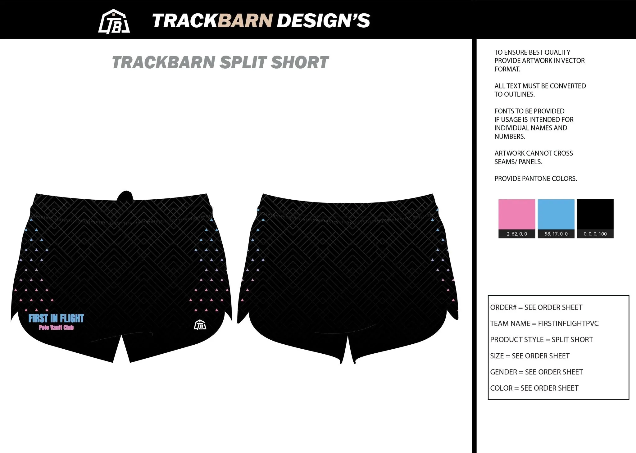 First IN-Flight- Youth Split Track Short