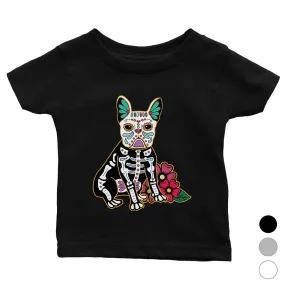Frenchie Day Of Dead Funny Halloween Costume Cute Baby Gift Tee