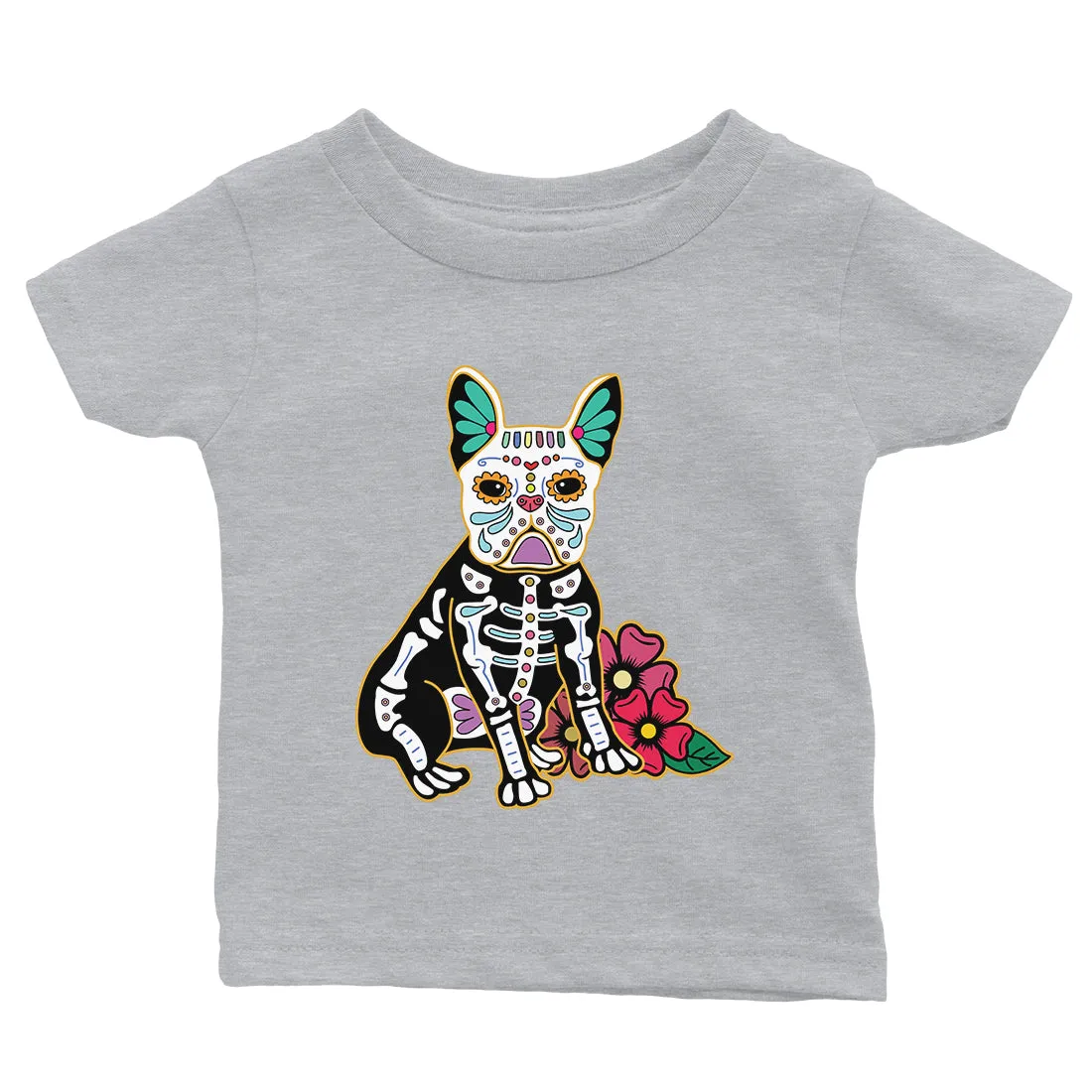 Frenchie Day Of Dead Funny Halloween Costume Cute Baby Gift Tee