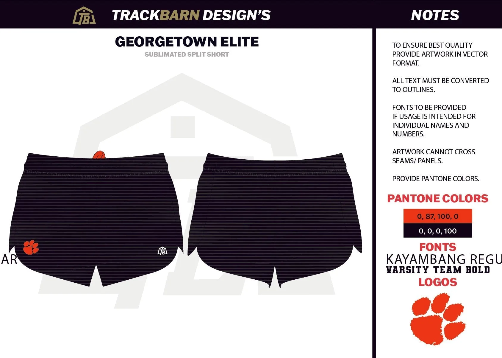 Georgetown-Elite- Youth Split Track Short