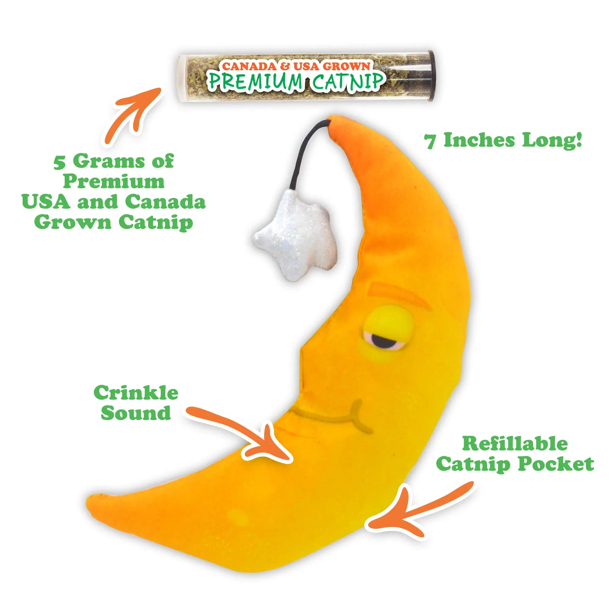 Get Hung Moon and Stars Refillable Cat Toy