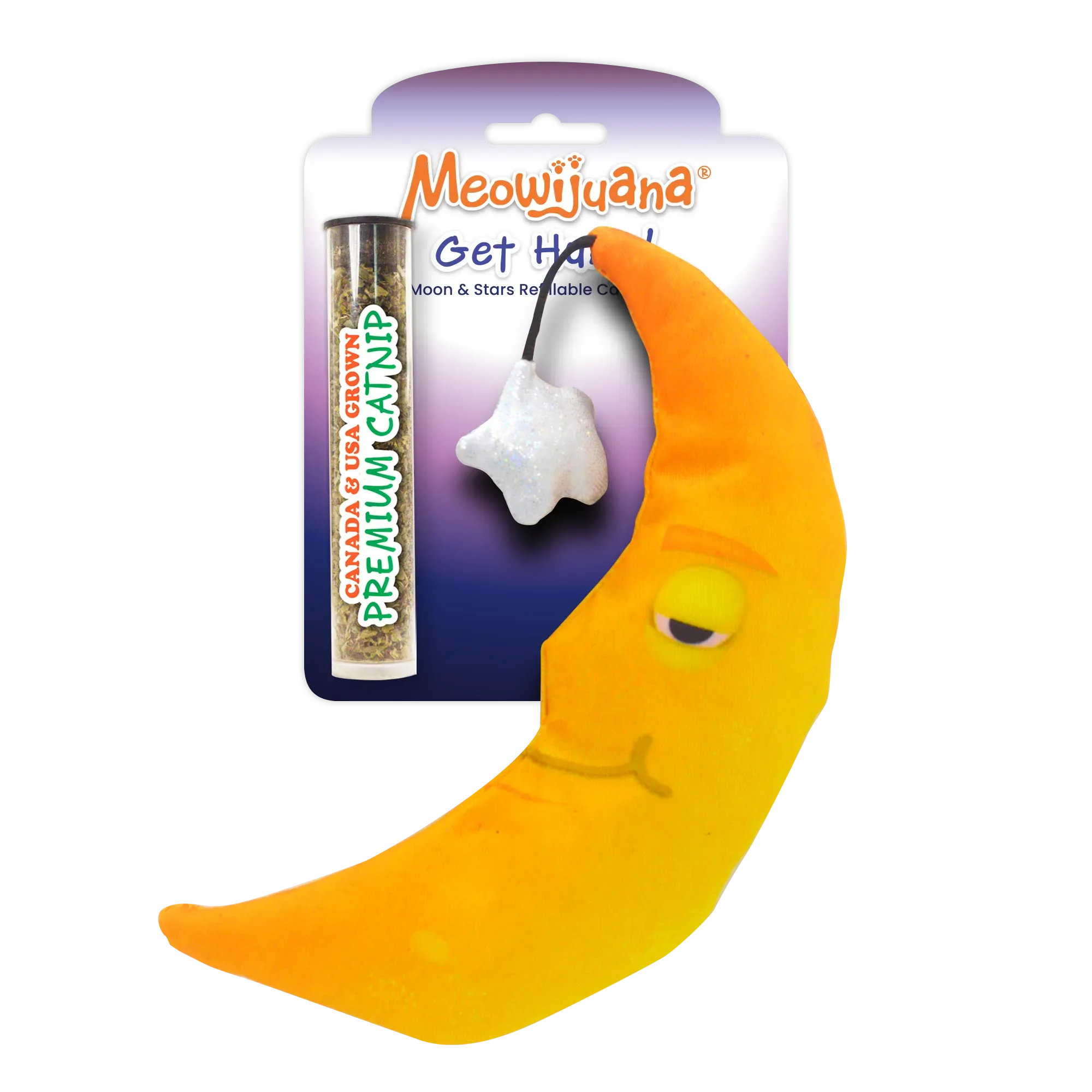 Get Hung Moon and Stars Refillable Cat Toy