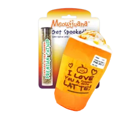 Get Spooked Pumpkin Spice Latte Refillable Cat Toy