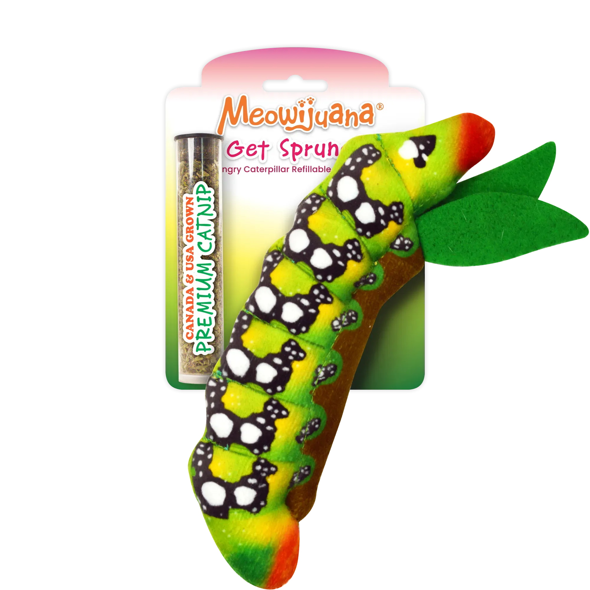 Get Sprung Caterpillar Refillable Cat Toy