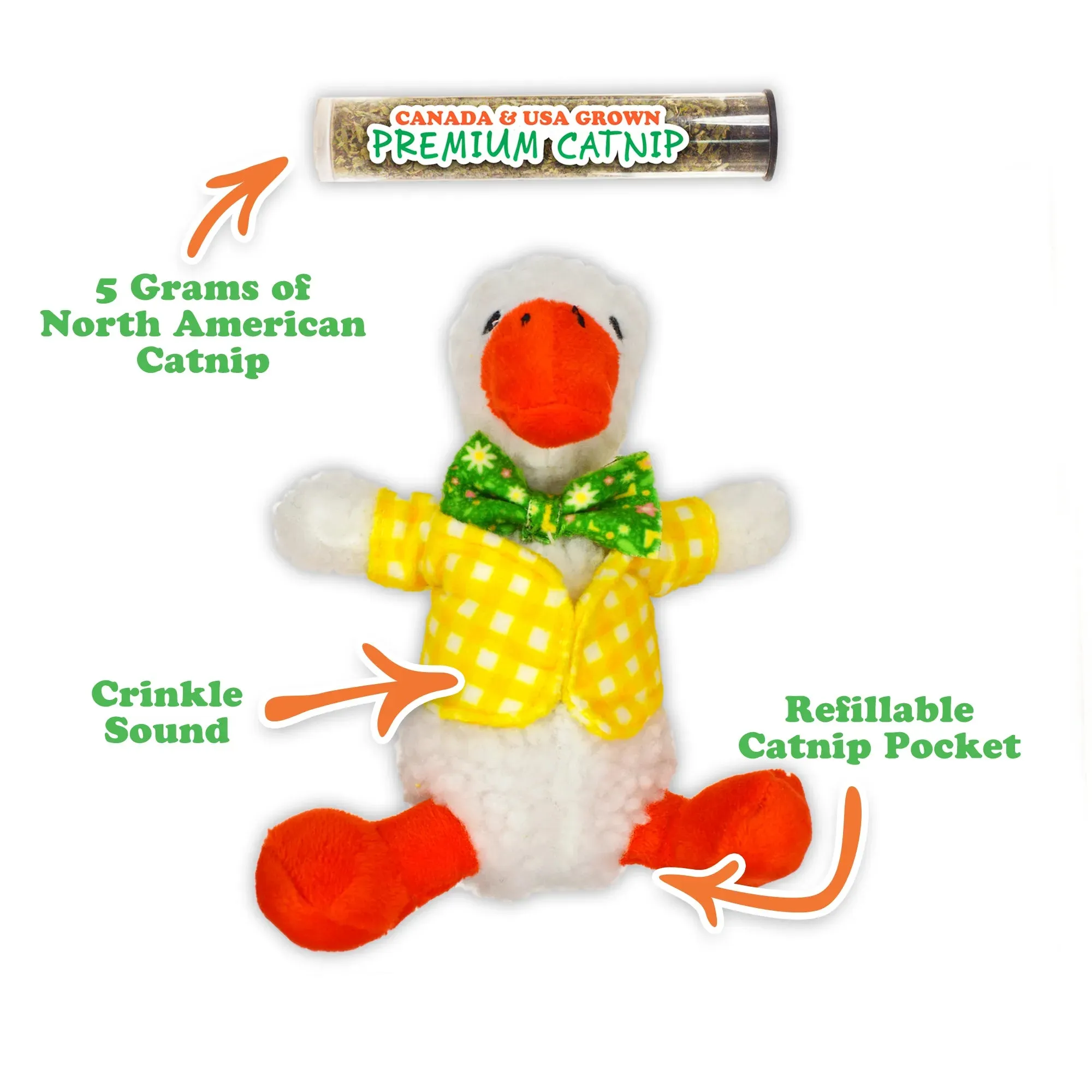 Get Sprung Duckling Refillable Cat Toy