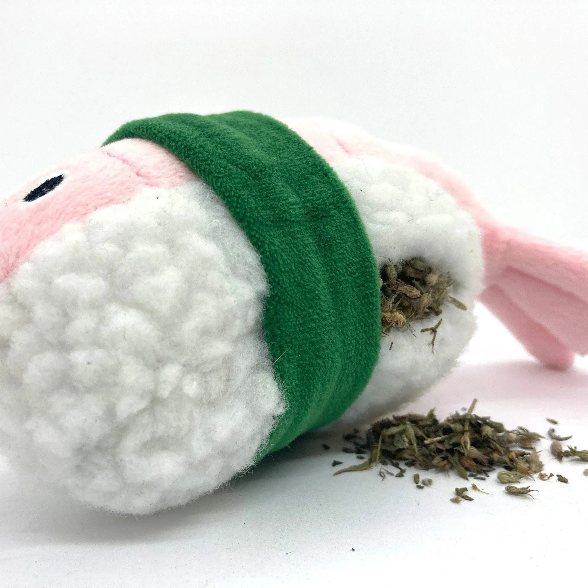 Get Wrapped Shrimp Sushi Roll Refillable Cat Toy