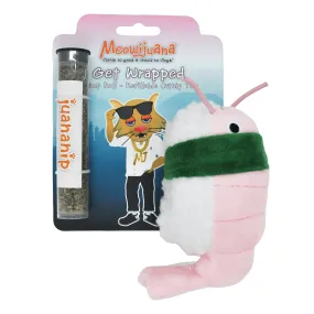 Get Wrapped Shrimp Sushi Roll Refillable Cat Toy