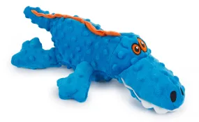 goDog - PlayClean Gator Squeaker Plush Dog Toy