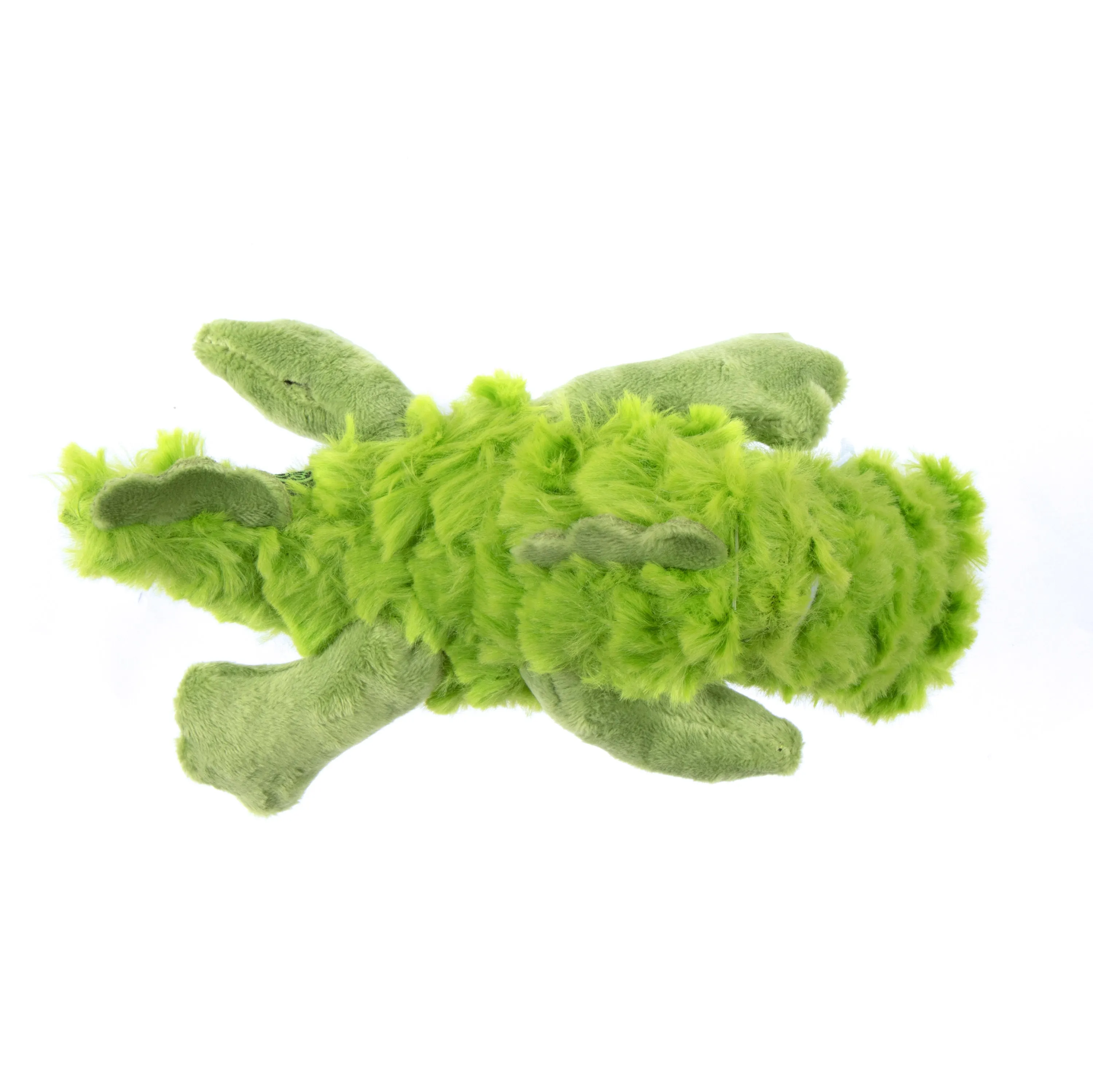 goDog - PlayClean Gator Squeaker Plush Dog Toy