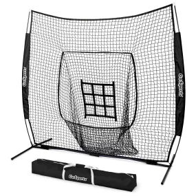 GoSports 7 ft x 7 ft Baseball & Softball Practice Hitting & Pitching Net