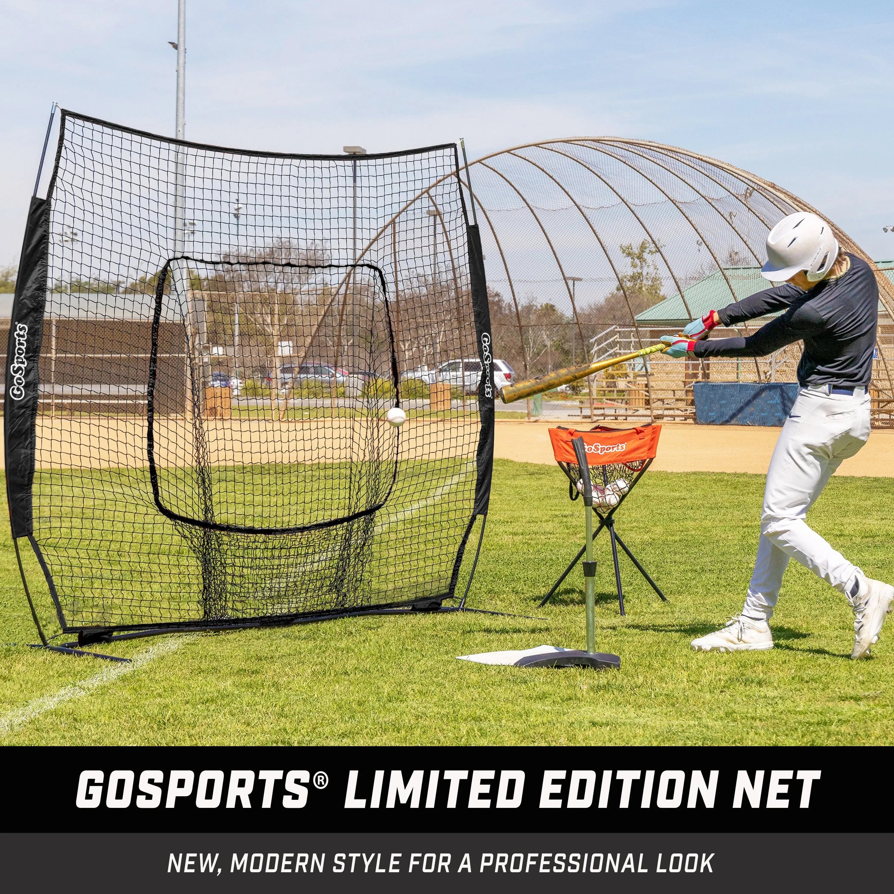 GoSports 7 ft x 7 ft Baseball & Softball Practice Hitting & Pitching Net
