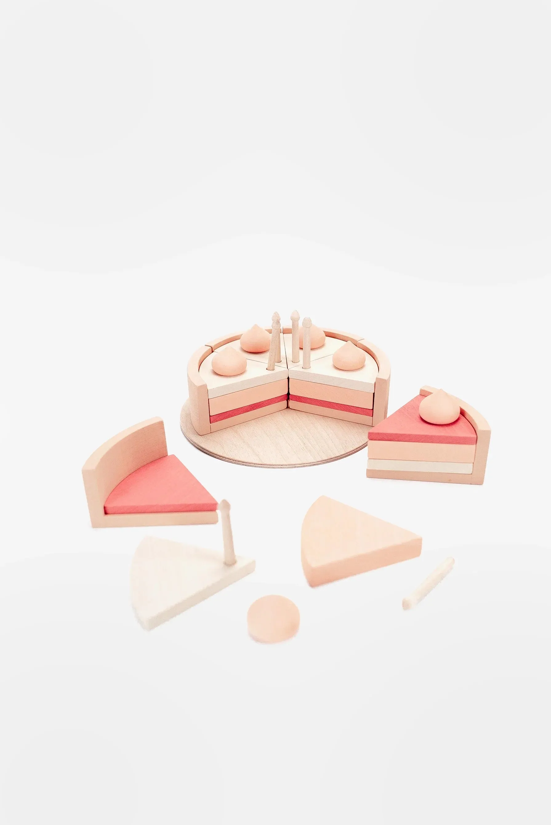 Handmade Strawberry Layer Cake On A Stand