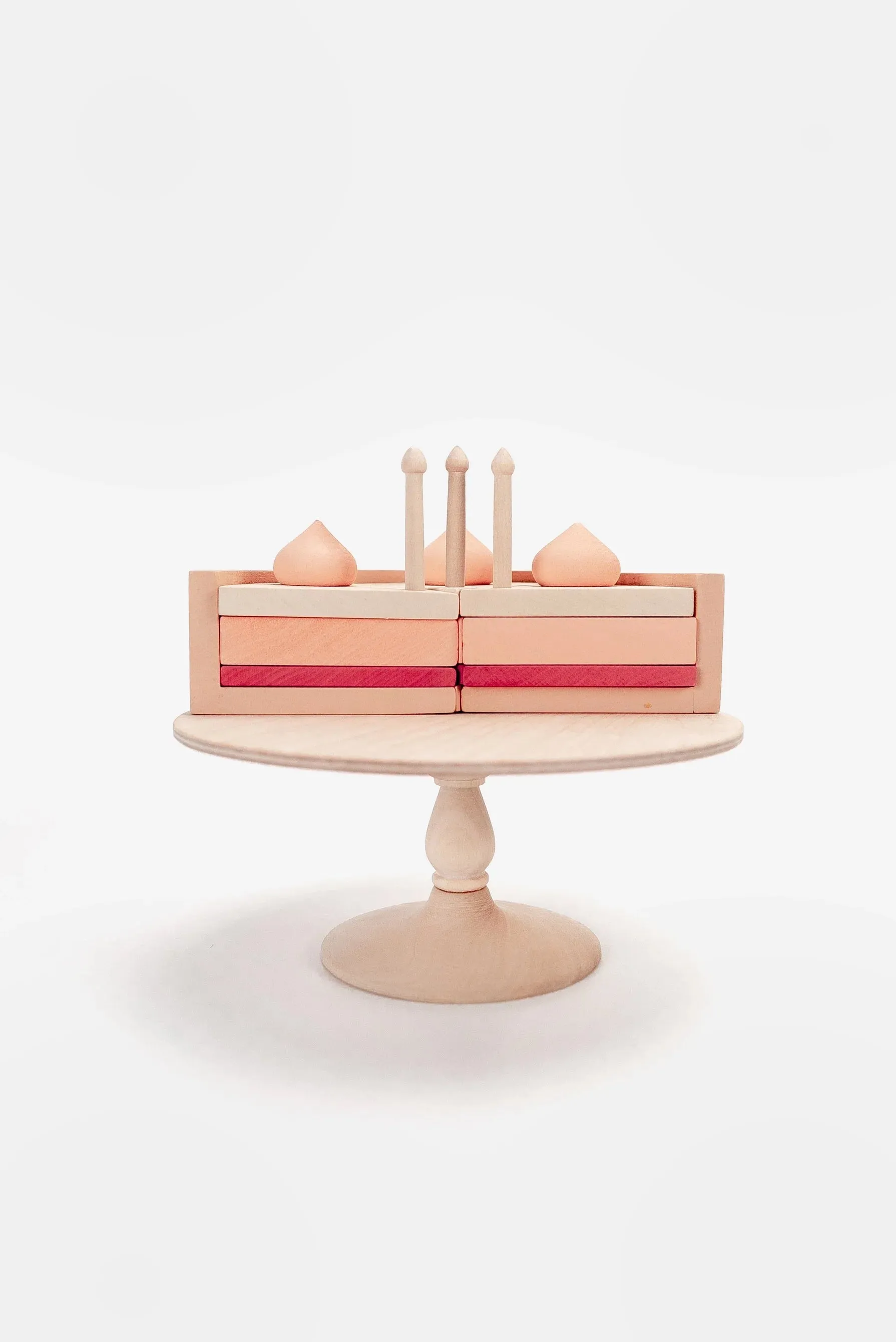 Handmade Strawberry Layer Cake On A Stand