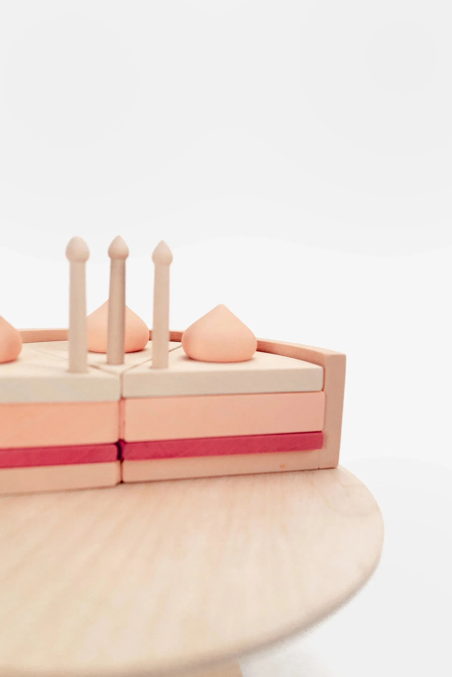 Handmade Strawberry Layer Cake On A Stand
