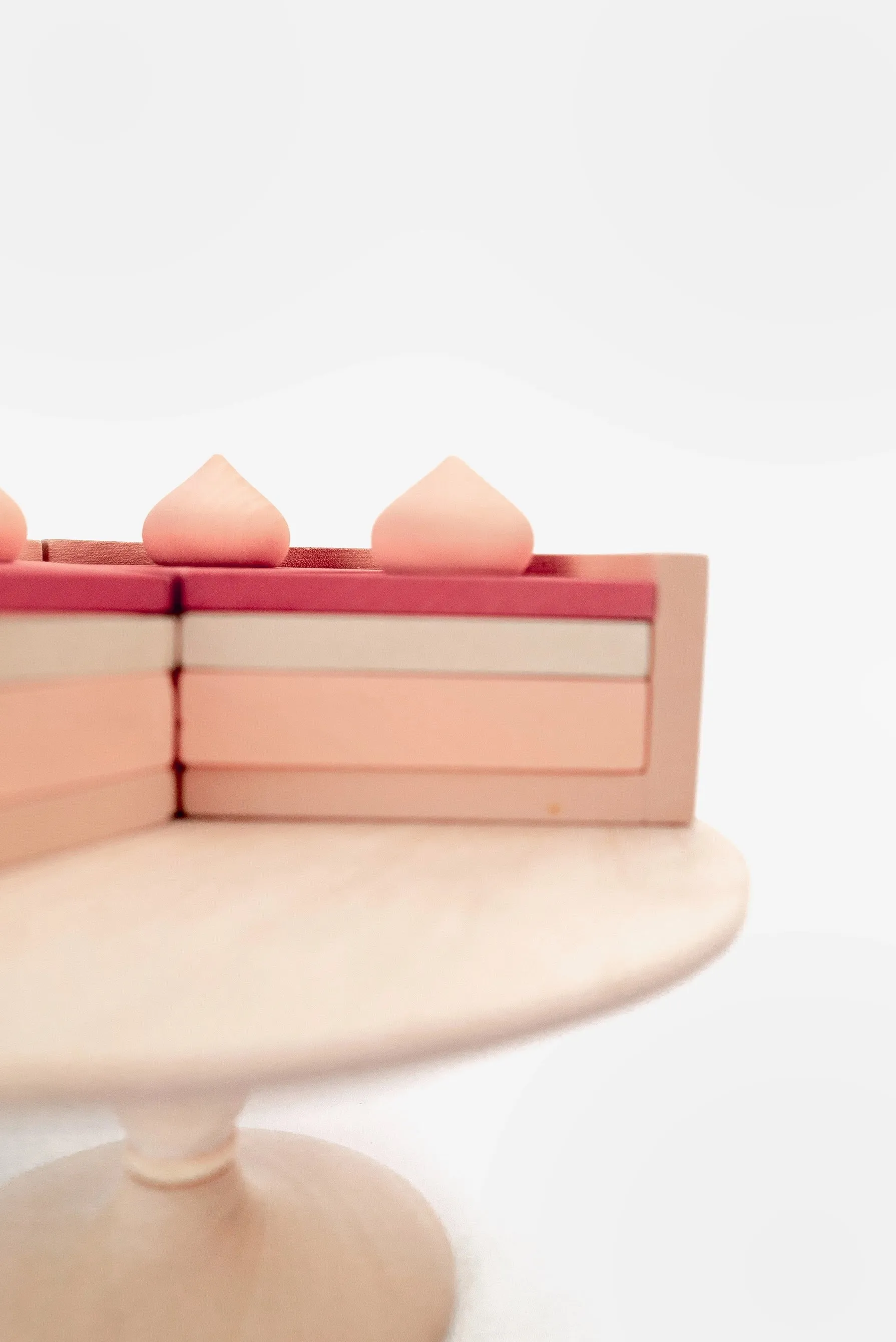 Handmade Strawberry Layer Cake On A Stand