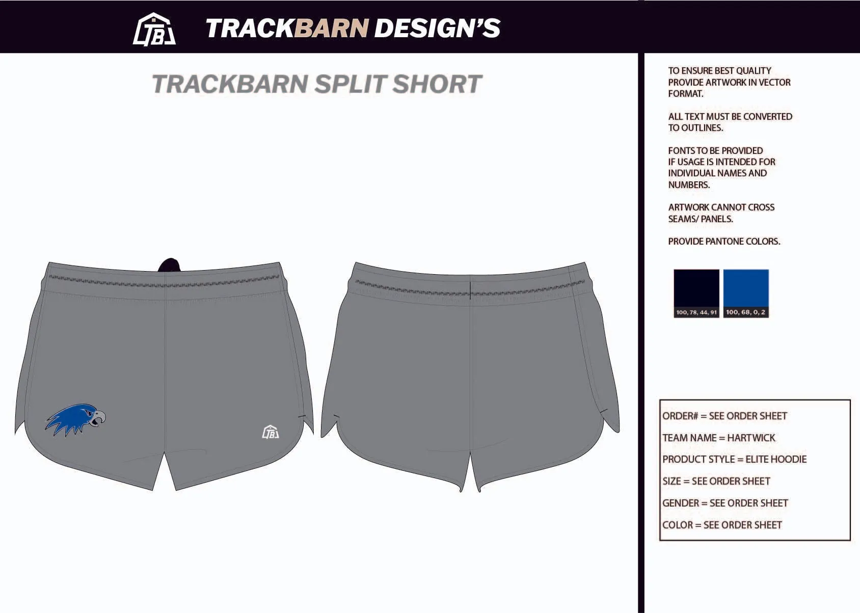 Hartwick-- Youth Split Track Short