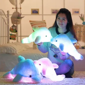 Hot Sell Cute Elephant Glow LED Pillow Light Plush Toy