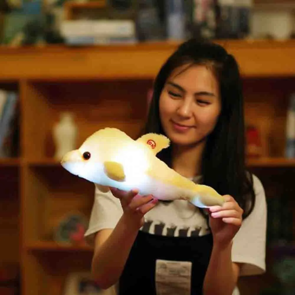 Hot Sell Cute Elephant Glow LED Pillow Light Plush Toy