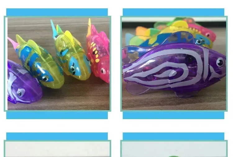 Interactive LED Swimming Robot Fish Toy for Cats