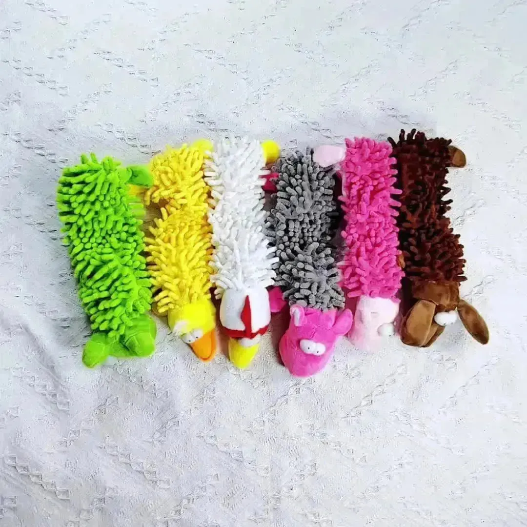 Interactive Plush Dog Toy with Squeaker - Chew & Dental Training