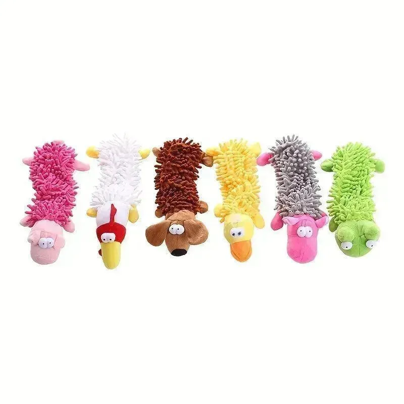 Interactive Plush Dog Toy with Squeaker - Chew & Dental Training