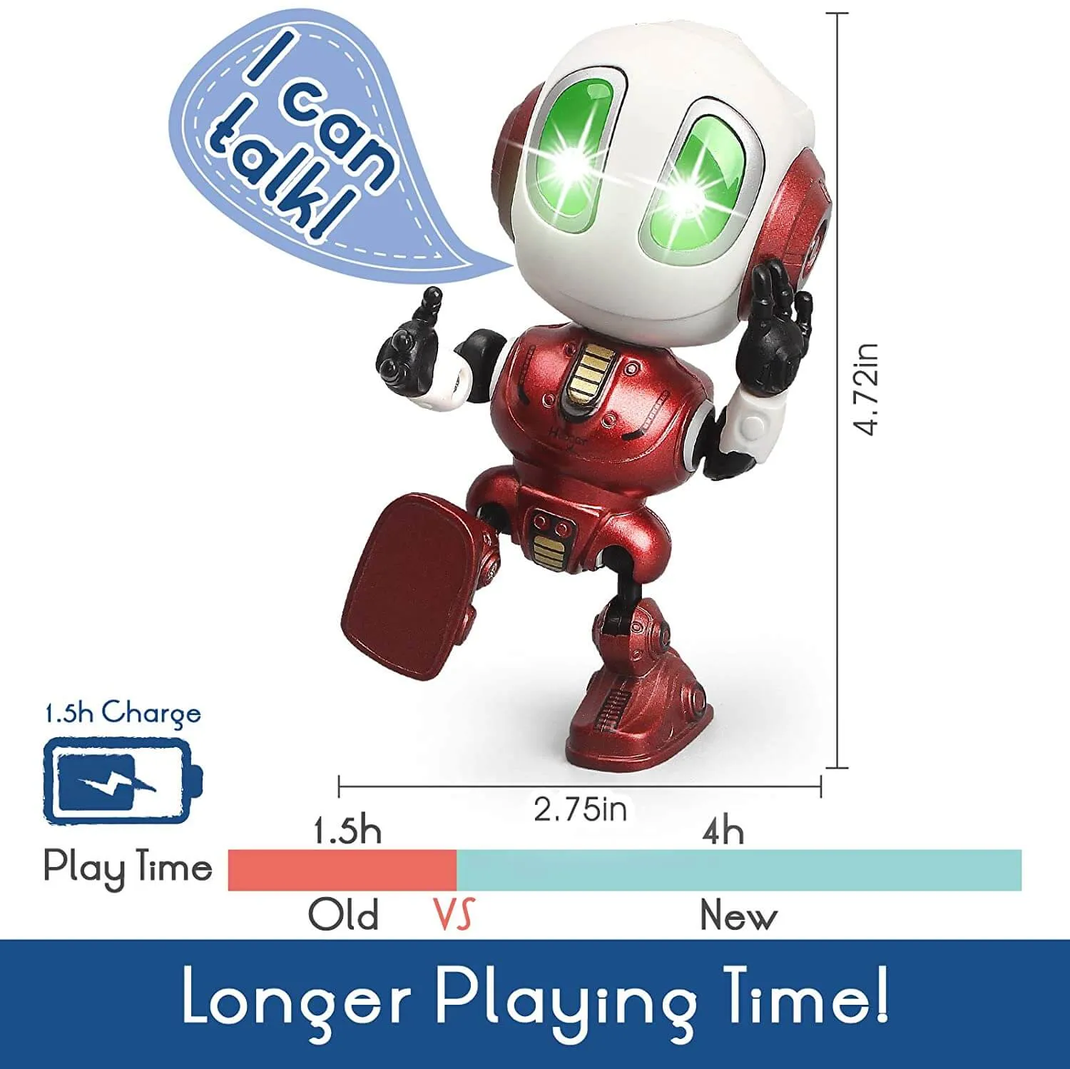 Interactive Voice Robot Intelligent Recording Alloy Gesture Touch Talking Robot Mini Electronic Doll