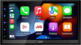 JVC KW-M780BT Apple CarPlay Android Auto Digital Media Player, Double-DIN, 6.8" LCD Touchscreen