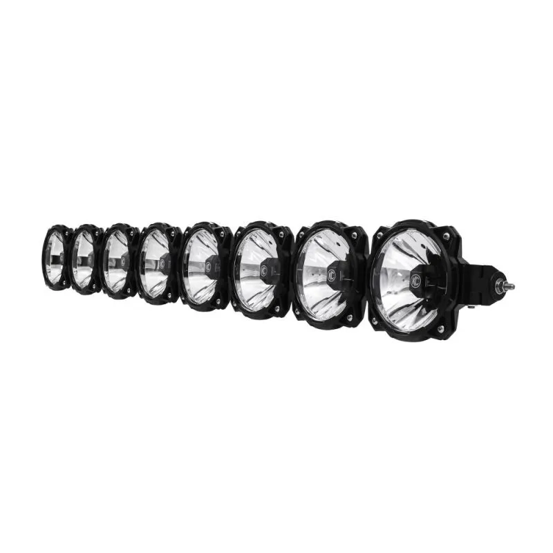 KC Hilites 50" Pro6 Gravity LED 8-Light Light Bar System 160W Combo Beam For 18-21 Jeep Wrangler JL/JT