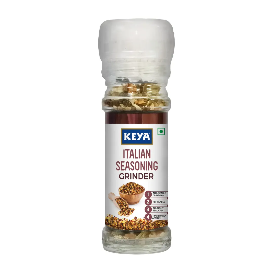 Keya Italian Seasoning Grinder 50g | Perfect for Pizzas, Smoked Chicken, Risotto, Egg Dishes & More | Twist-Top Grinder for Authentic Italian Flavor in Every Meal
