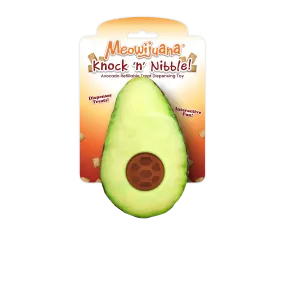 Knock 'n' Nibble Avocado Refillable Treat Dispensing Cat Toy