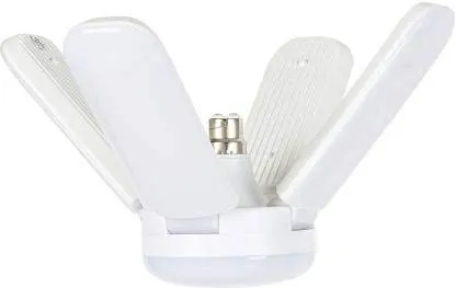 LED Light Bulb Fan Shape B22 Foldable Light, Super Bright Angle Adjustable Home Ceiling Lights, AC95-265V, Cool White Light (4 1fan) (28 watt)