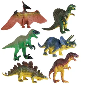 LEORX 6pcs Dinosaurs Tyrannosaurus Stegosaurus Triceratops Utahraptor Pterosaur Spinosaurus Educational Toy