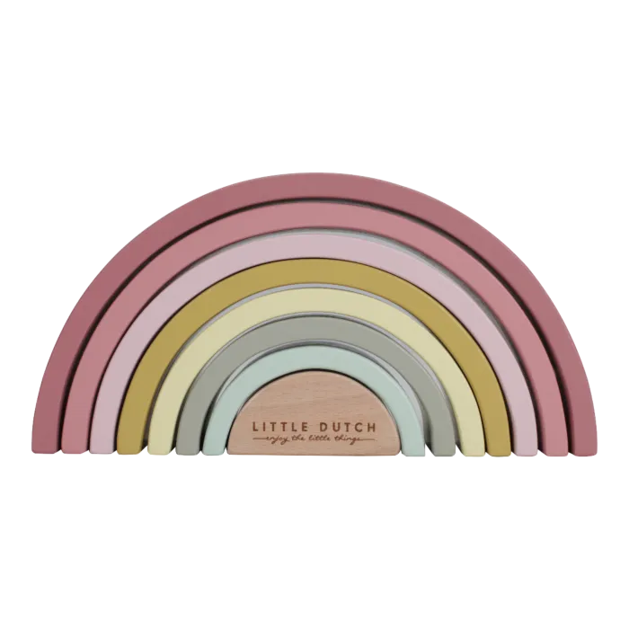 Little Dutch Wooden Rainbow - Wild Flowers Pink