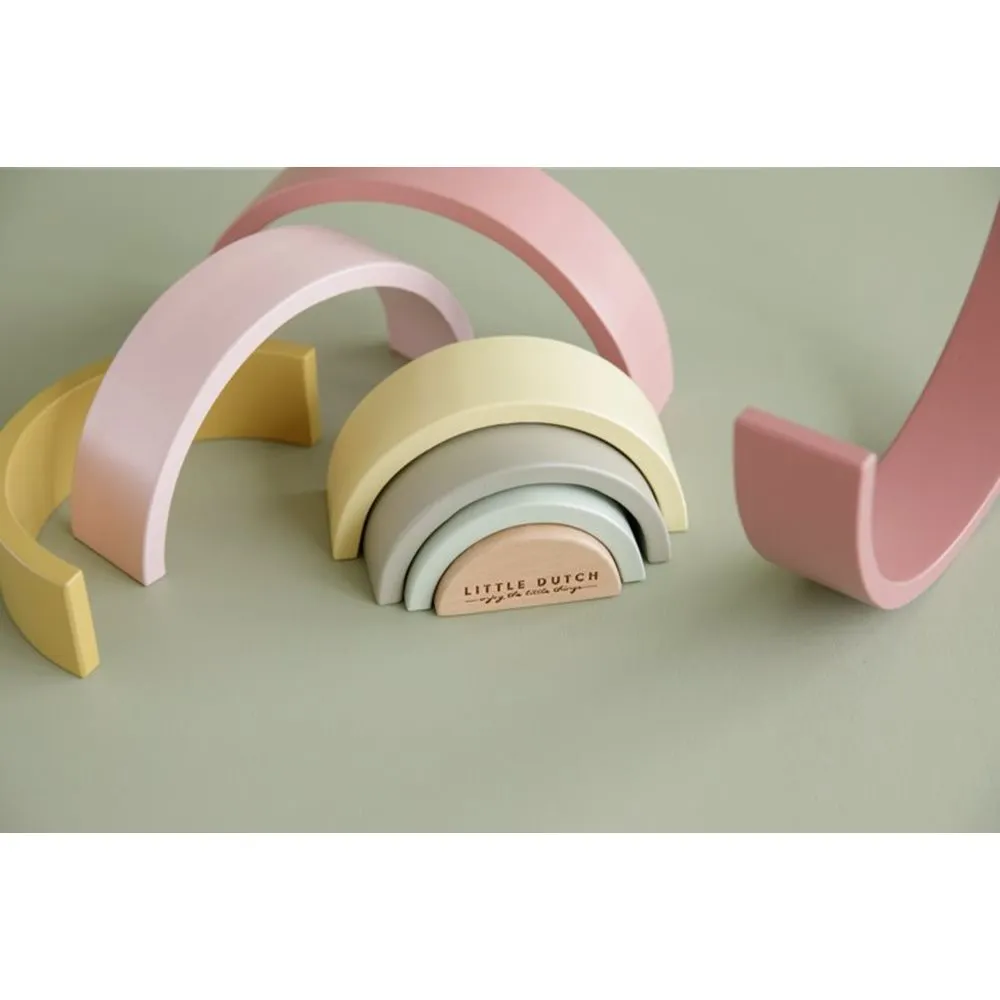 Little Dutch Wooden Rainbow - Wild Flowers Pink