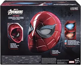 Marvel Legends Series Iron Spider Electronic Helmet with Glowing Eyes, 6 Light Settings and Adjustable Fit , Red