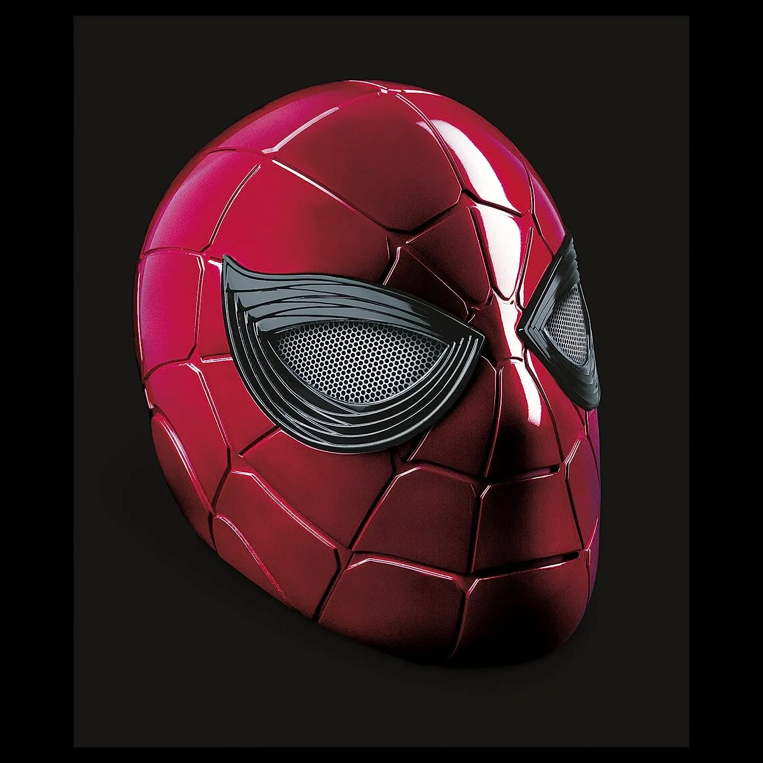 Marvel Legends Series Iron Spider Electronic Helmet with Glowing Eyes, 6 Light Settings and Adjustable Fit , Red