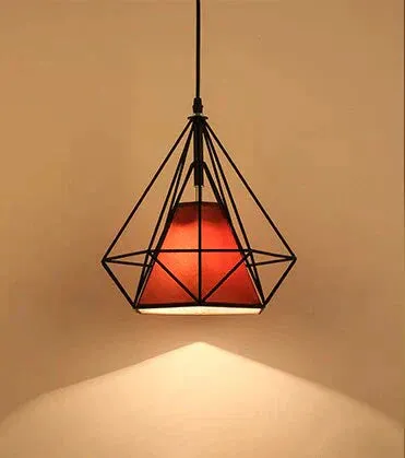 Modern cage pendant light iron minimalist retro Scandinavian loft pyramid pendant lamp metal Hanging Lamp E27 Indoor DD01