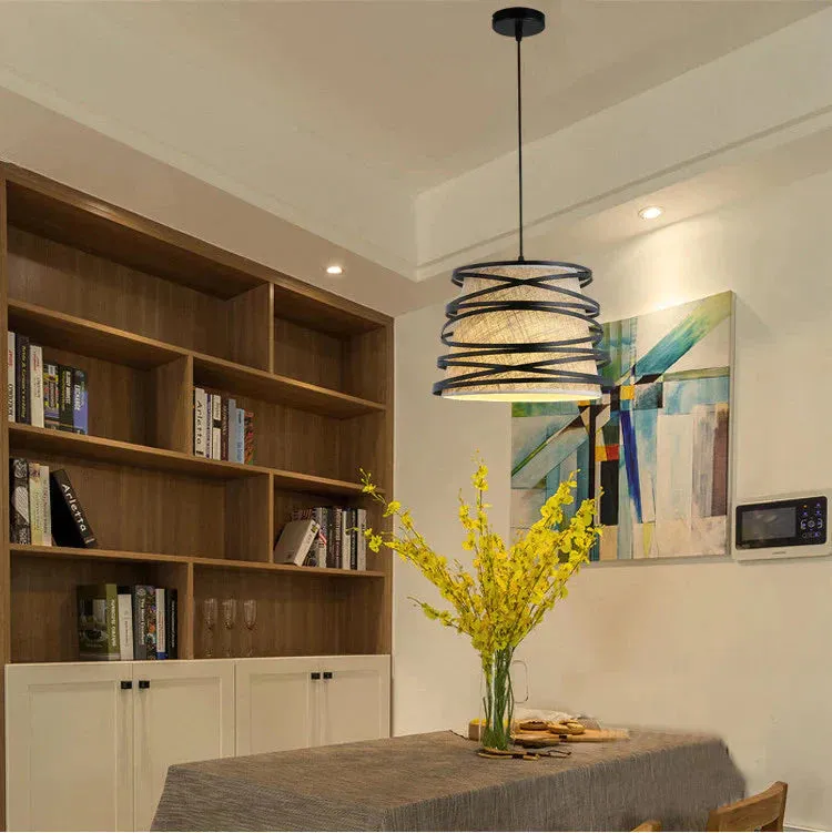 Modern cage pendant light iron minimalist retro Scandinavian loft pyramid pendant lamp metal Hanging Lamp E27 Indoor DD01