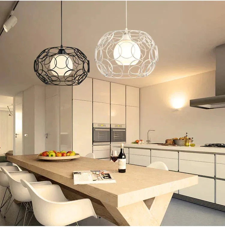 Modern cage pendant light iron minimalist retro Scandinavian loft pyramid pendant lamp metal Hanging Lamp E27 Indoor DD01