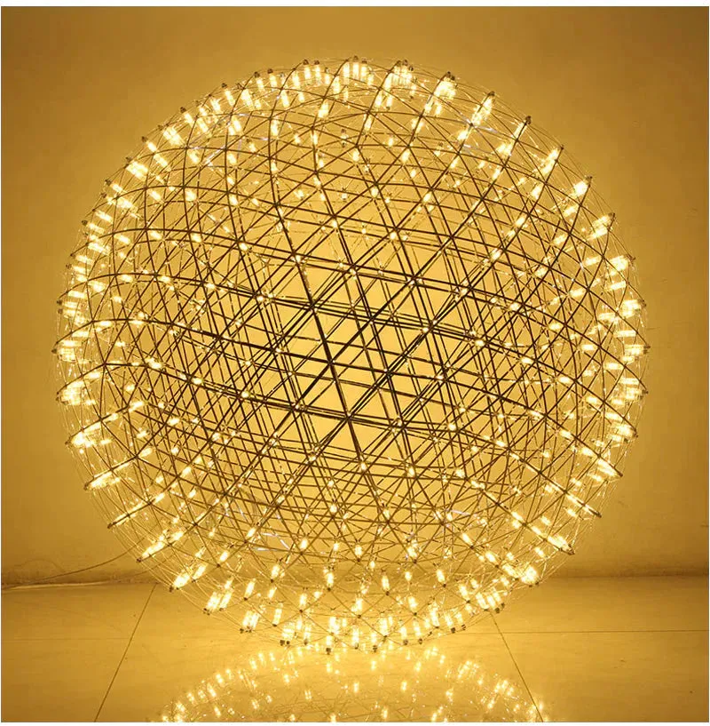 Modern Loft Spark Ball LED Pendant Light Firework Stainless Steel Pendant Lamps
