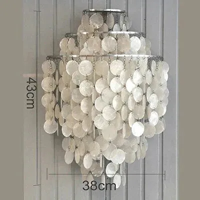 Modern Minimalist Natural Two-layer Shell Pendant Light Bedroom Corridor Wall Lamp LED E27 Indoor Lighting Decorative Lighting