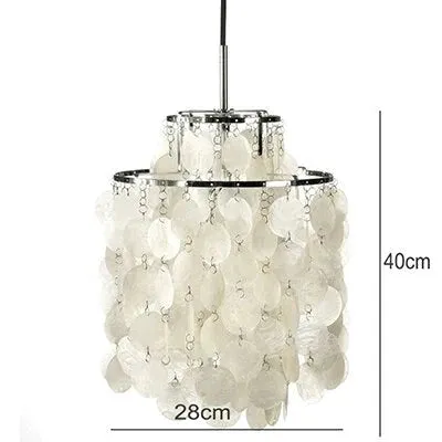Modern Minimalist Natural Two-layer Shell Pendant Light Bedroom Corridor Wall Lamp LED E27 Indoor Lighting Decorative Lighting