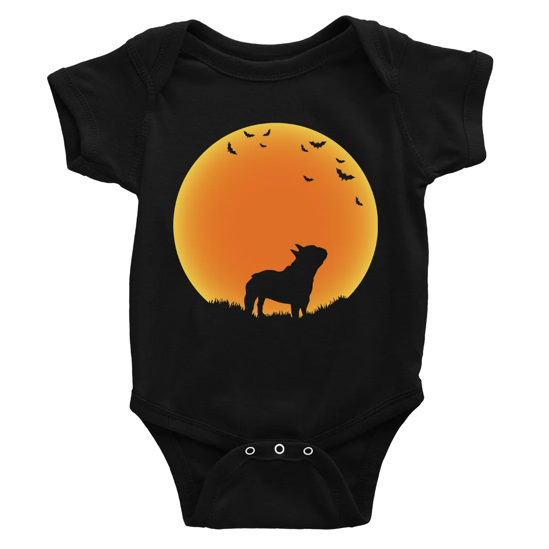 Moon French Bulldog Halloween Costume Funny Baby Bodysuit Gift