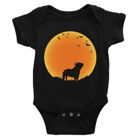 Moon French Bulldog Halloween Costume Funny Baby Bodysuit Gift