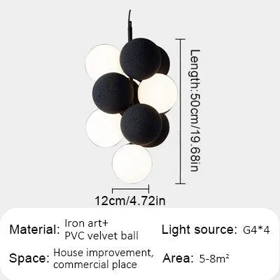 New Nordic Glass Ball Chandelier - Stylish Pendant Lamp for Dining, Living Room, and Bedroom