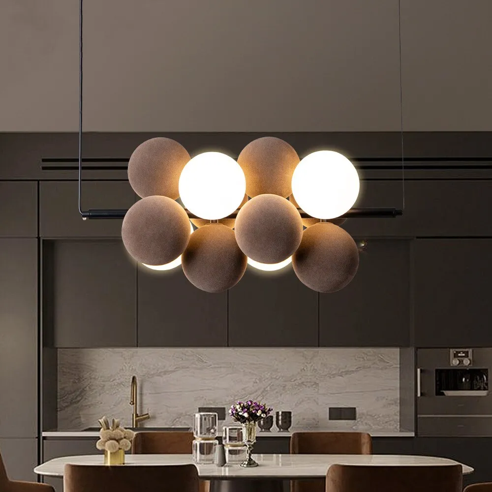 New Nordic Glass Ball Chandelier - Stylish Pendant Lamp for Dining, Living Room, and Bedroom