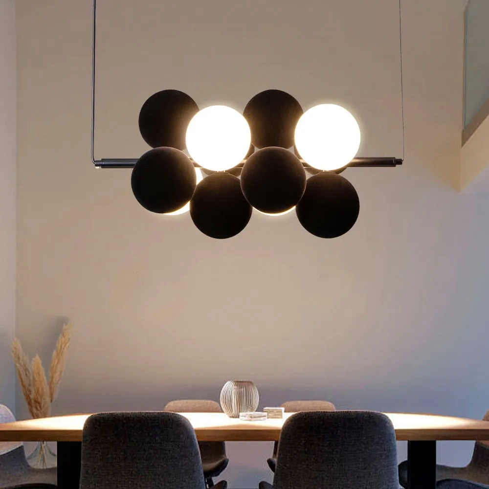 New Nordic Glass Ball Chandelier - Stylish Pendant Lamp for Dining, Living Room, and Bedroom